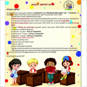 Reînscriere/înscriere preșcolari_2021-2022